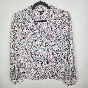 Banana Republic Floral Button Up Top S